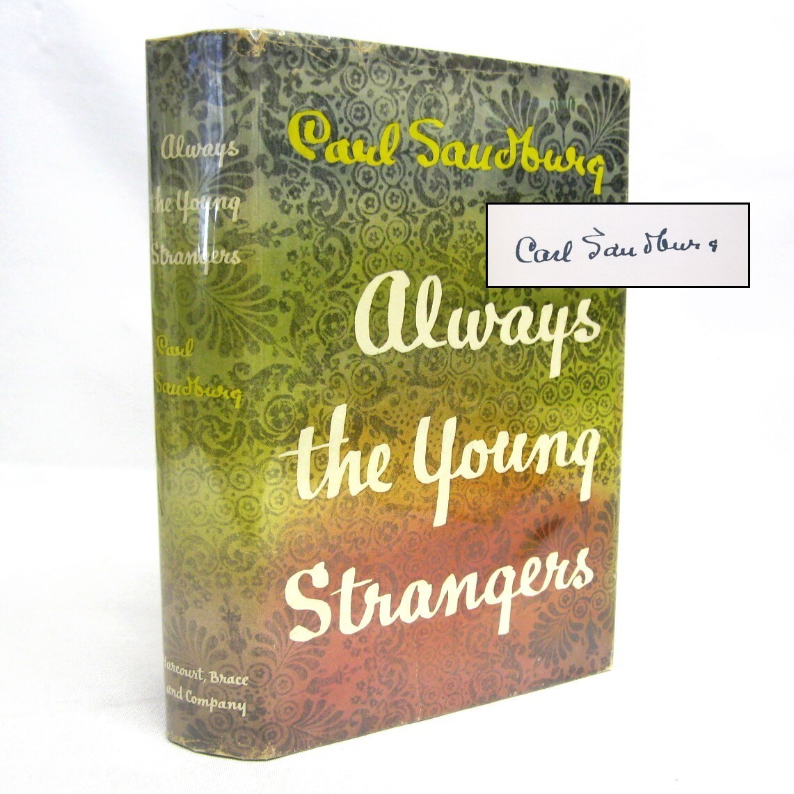 Always the Young Strangers SIGNED by Carl Sandburg 1953 Harcourt Brace & Co