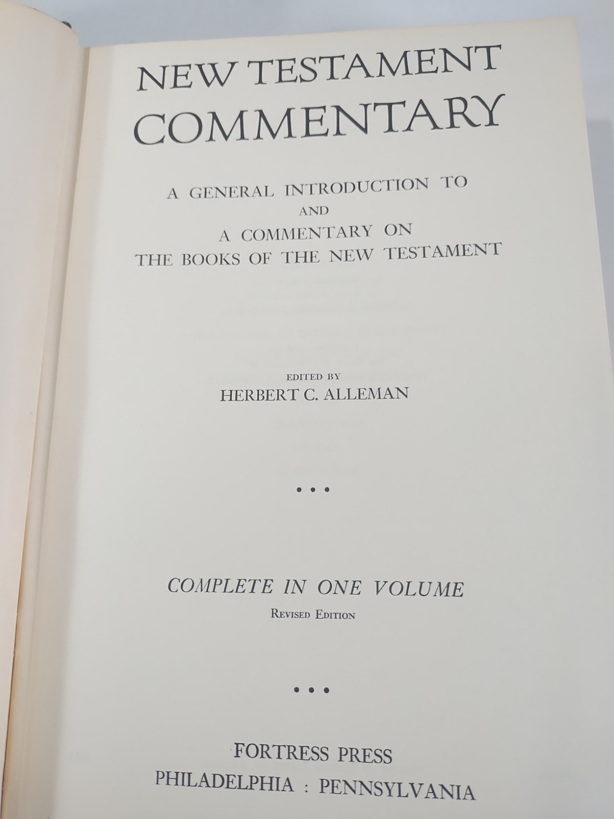 Old & New Testament Commentary By Herbert C. Alleman Lot Of 2 HC Books Bible Vtg