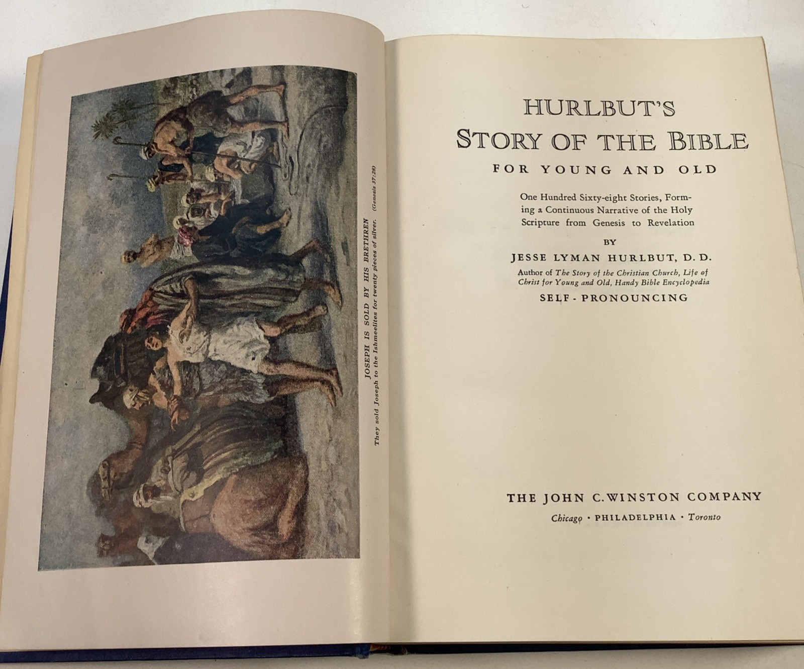 Hurlbut Story of the Bible 1932 Rev Ed 1948 Sunday School Award Inscribed