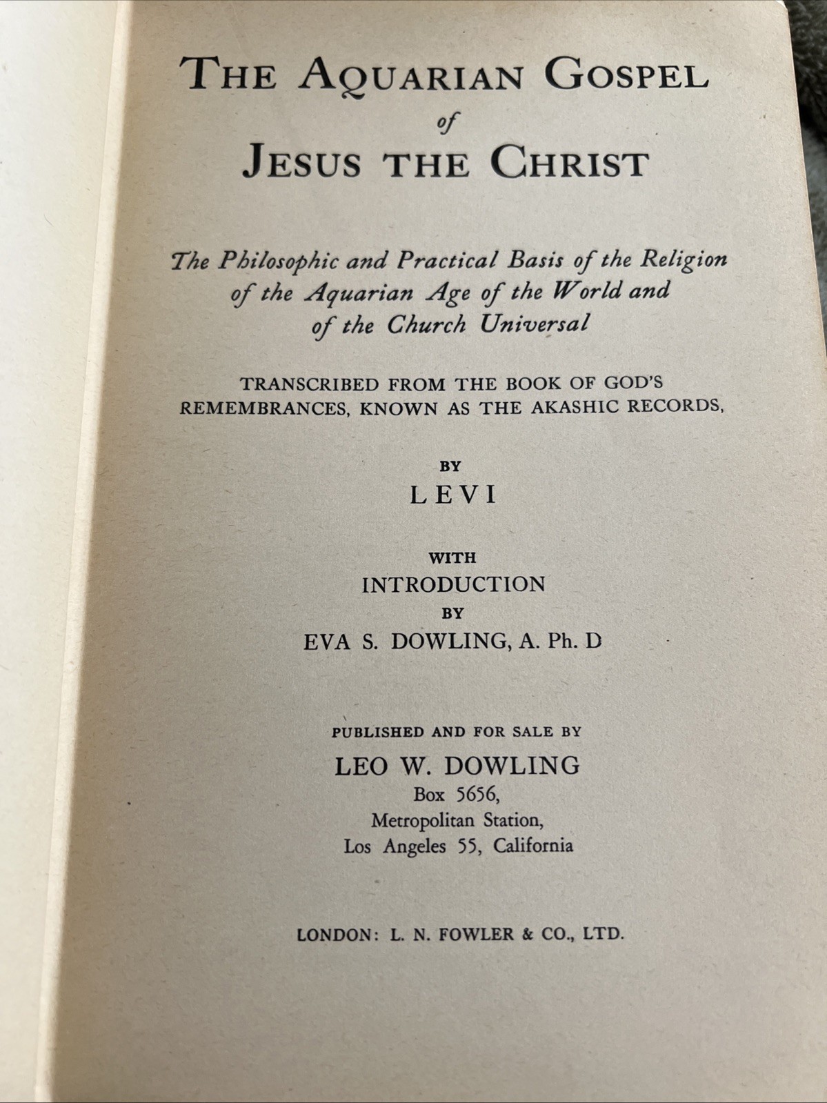 The Aquarian Gospel of Jesus The Christ 1947