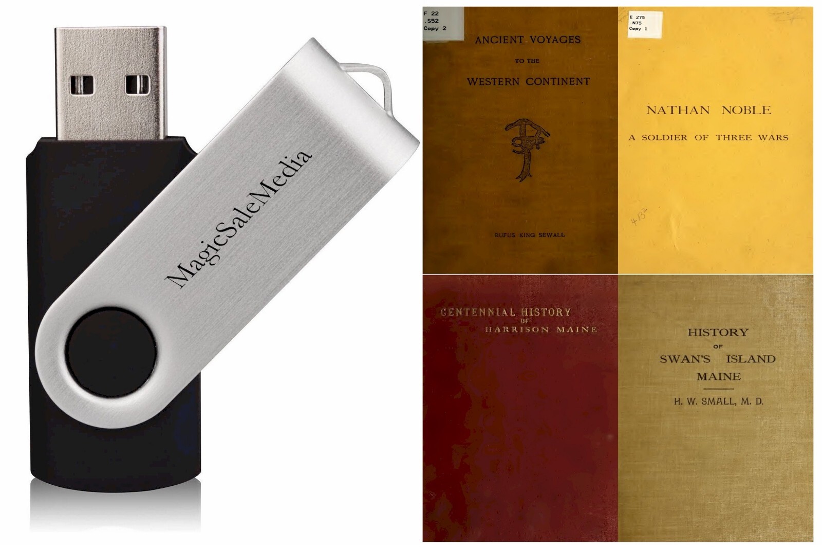 131 Old Books on Maine History Genealogy Ancestry Family Records Vol.1 on USB