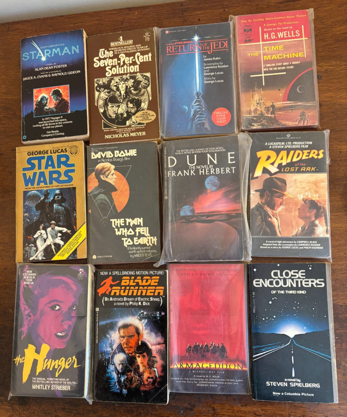 12 movie tie-in paperbacks sci-fi, horror, fantasy 60s-90s VG The Hunger-Dune