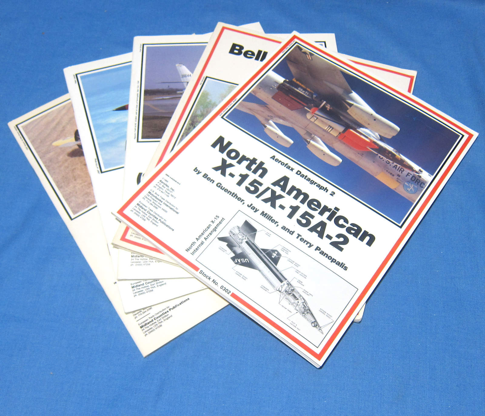 Lot of 5 Aerofax Datagraph Minigraph Aviation History Books X15 Cobra F84 Saab