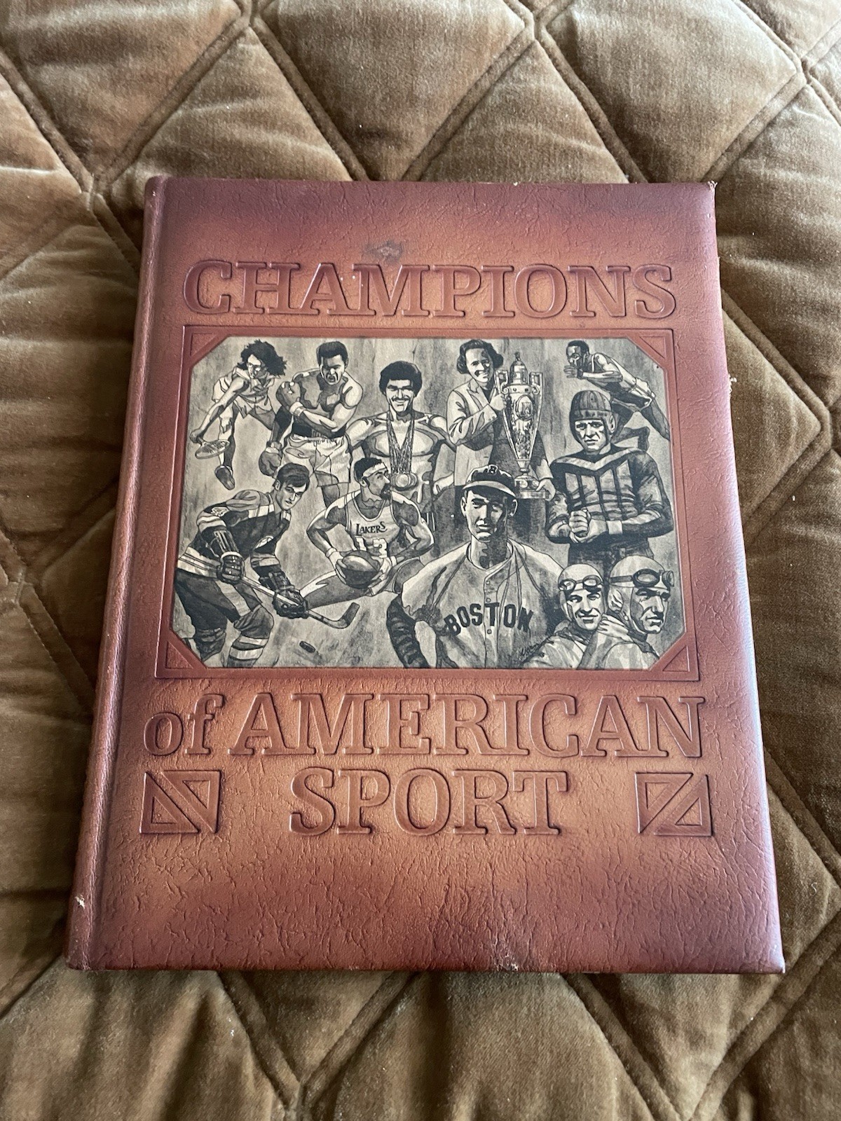 1981 Leather Bound Champions of American Sport Hardcover coffee table book