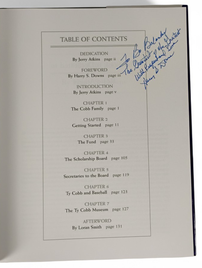The Ty Cobb Educational Foundation, Through 50 Years – Jerry Atkins Harry Downs