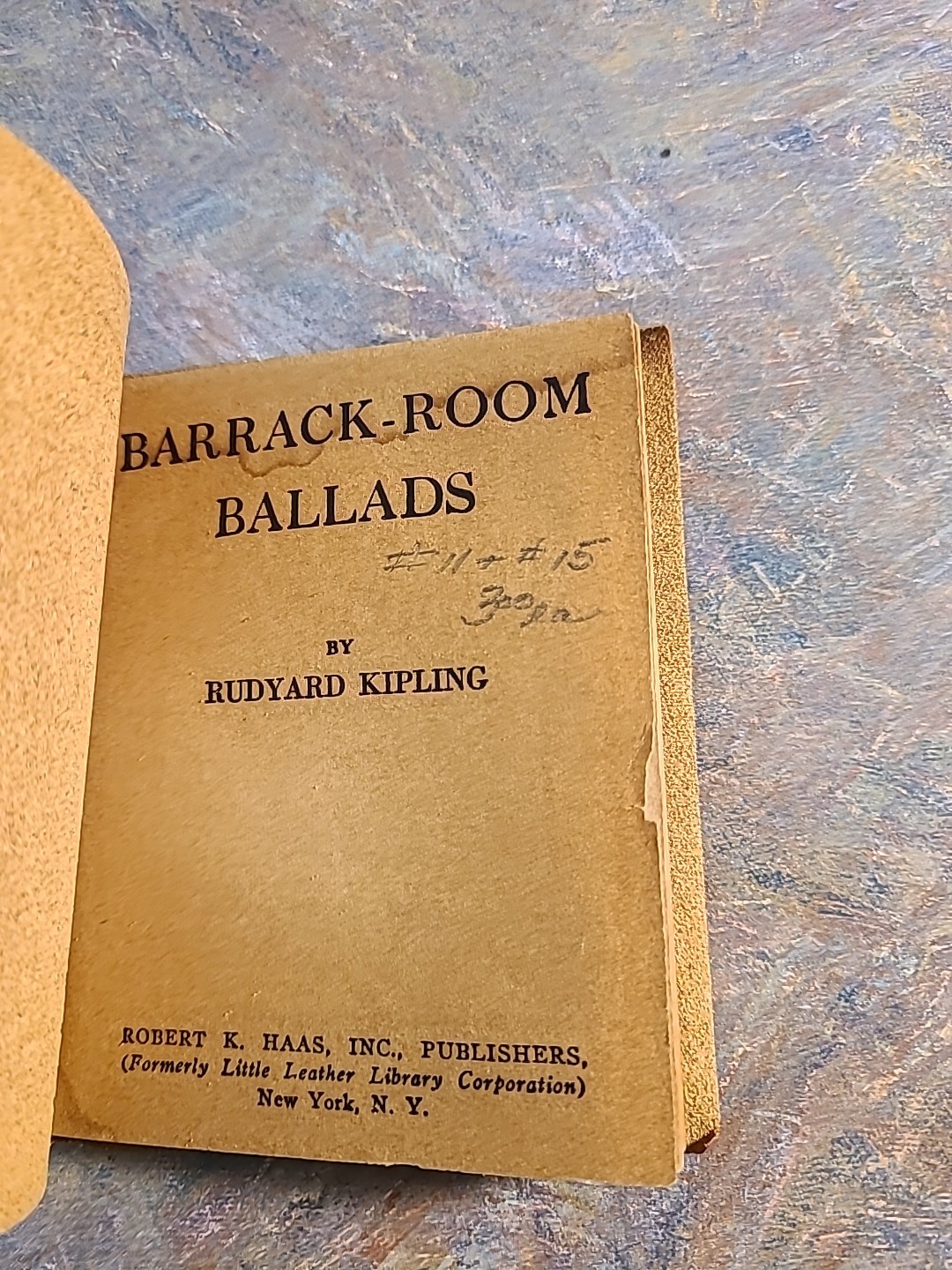 Rudyard Kipling Barrack Room Ballads, Little Library Book, 1920s
