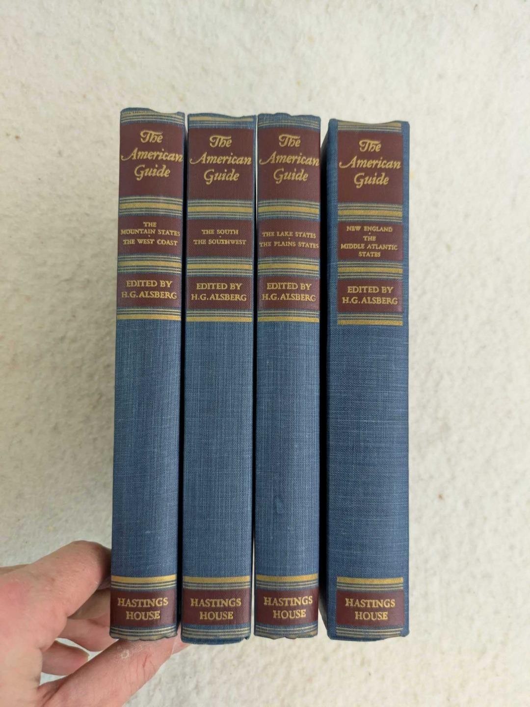 Lot of 4 THE AMERICAN GUIDE 1949 Hastings House, NY Henry G. Alsberg, Editor