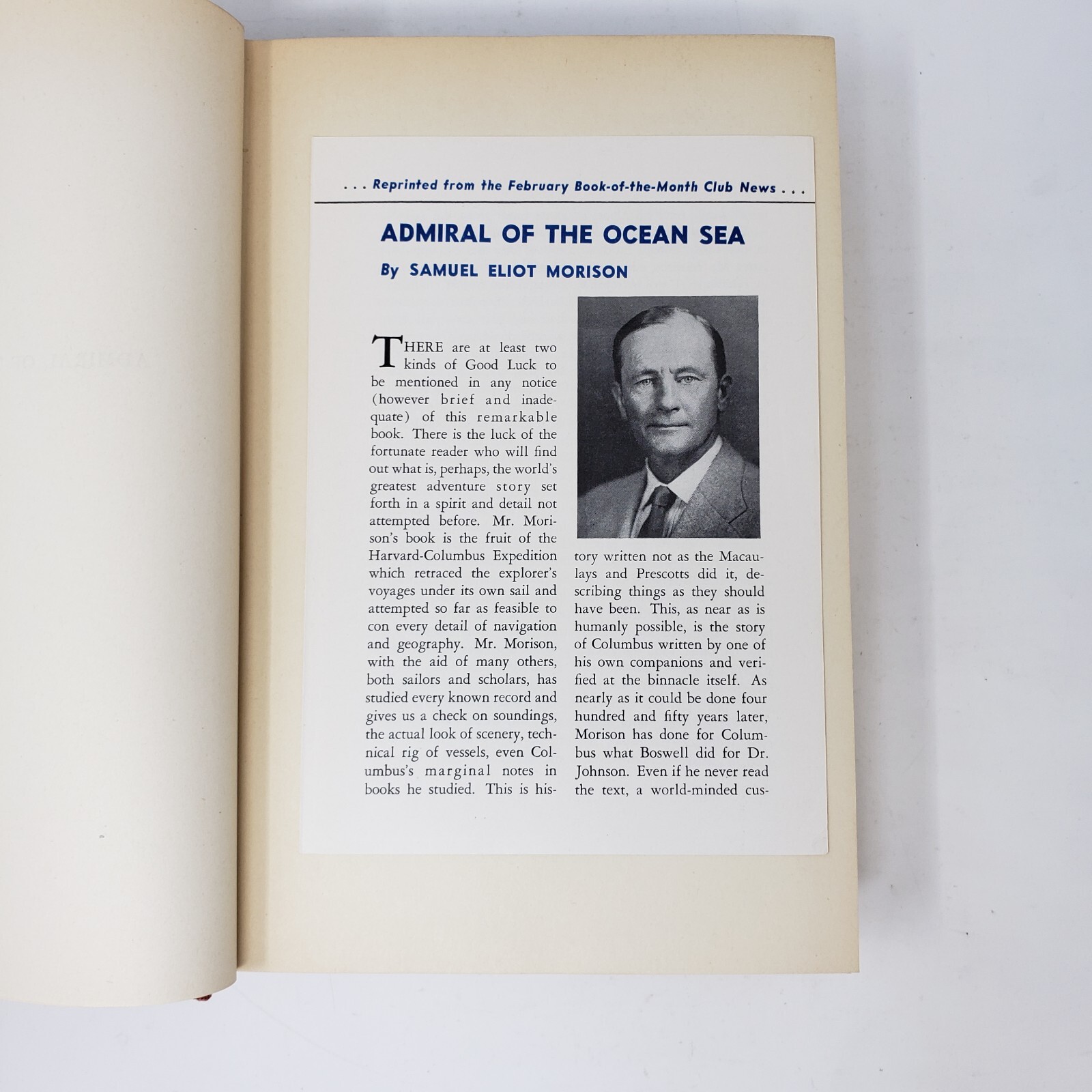Admiral of the Ocean Sea by Samuel Eliot Morison (1st Ed, 1942, Illus., HC, DJ)