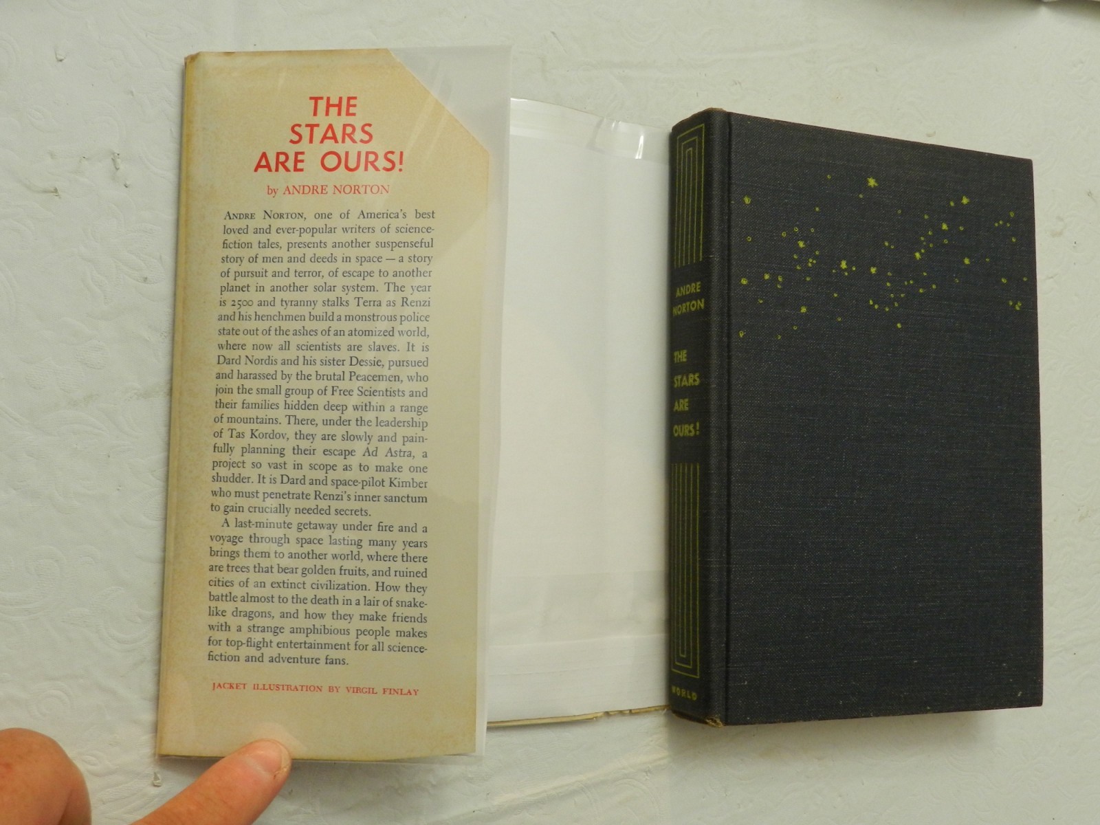 1969, The Stars Are Ours! by Andre Norton, HBw/dj 9th Pr, VG