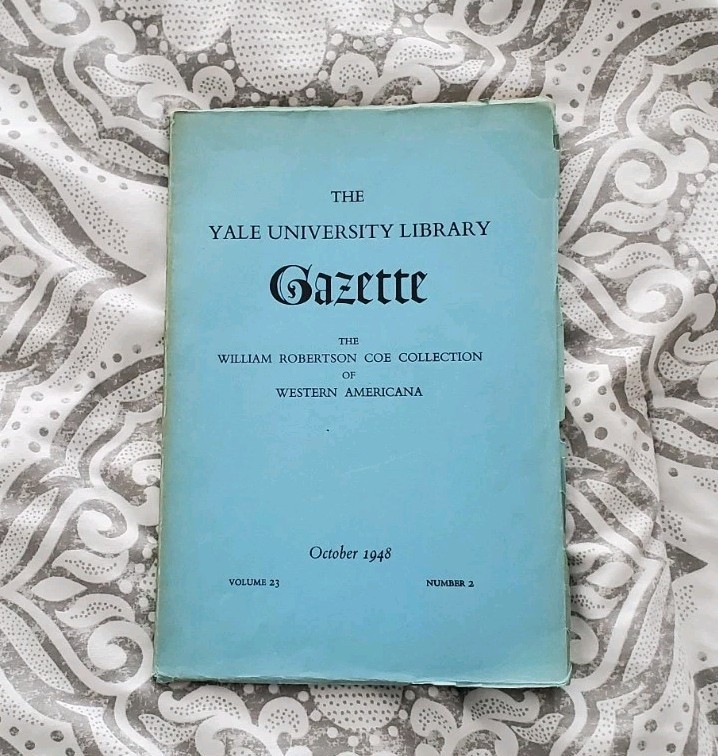 October 1948 YALE UNIVERSITY LIBRARY GAZETTE: William Coe: Early Mormon Books