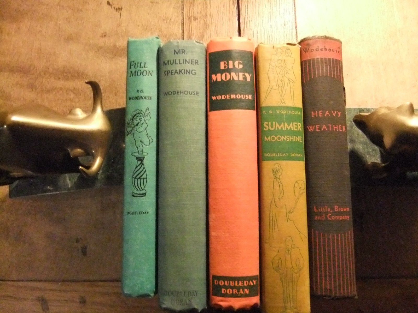 Five Vintage first editions by P. G. Wodehouse Full Moon Big Money etc