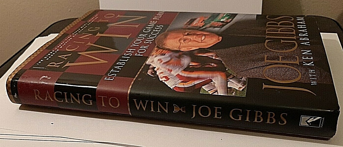 Racing to Win Signed by HOF Coach Joe Gibbs Autographed Hardback Redskins