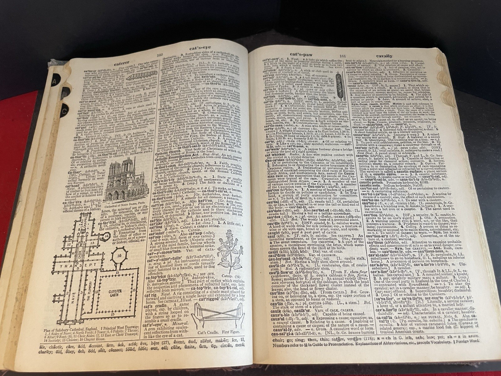 Thin Paper Webster’s Collegiate Dictionary Fifth Edition 1948