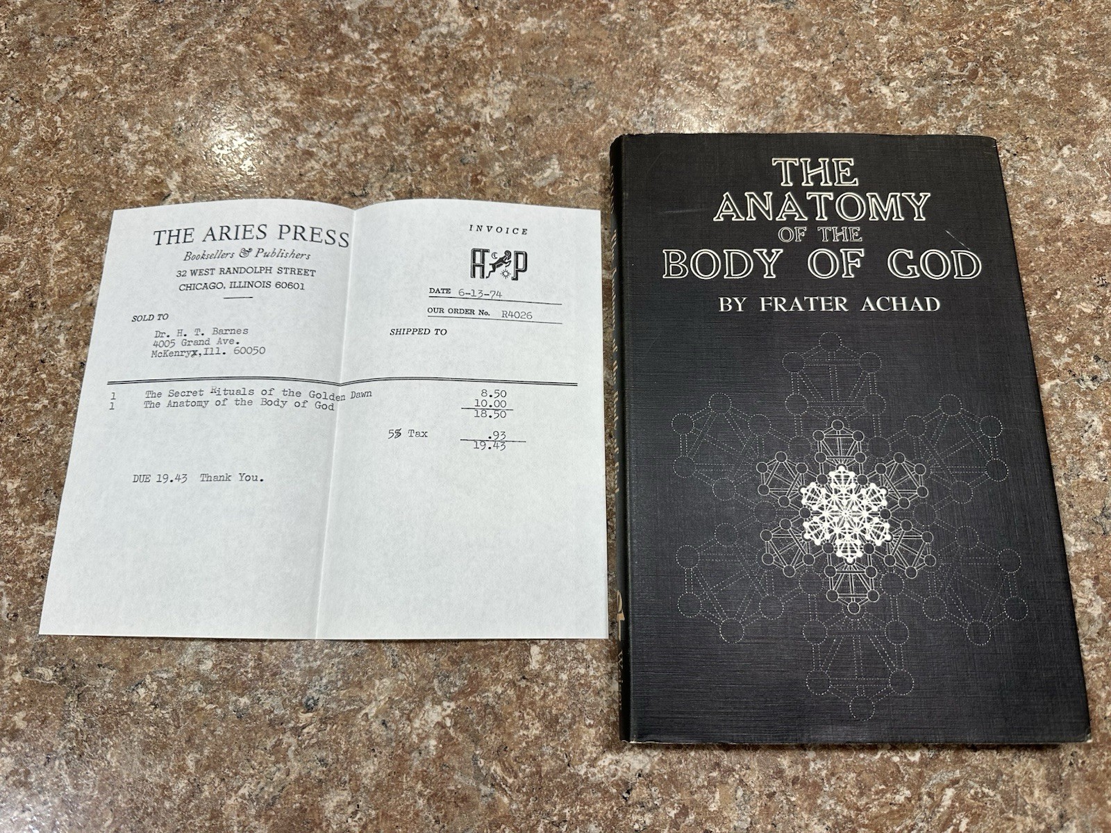 1972 Frater Achad The Anatomy of the Body God Aleister Crowley Magick Qabalah