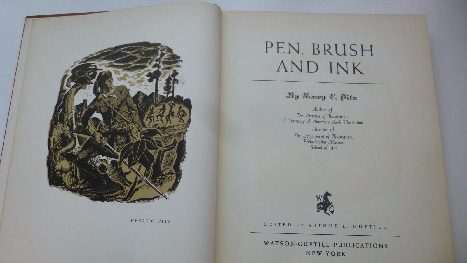 HENRY PITZ PEN INK AND BRUSH FIRST EDITION DJ 1949