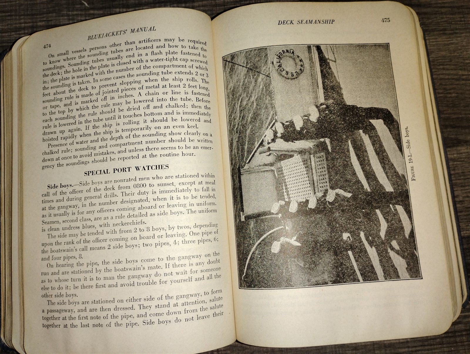 The Bluejackets‘ Manual 1943 World War II WW2 United States Navy Hardcover 11th