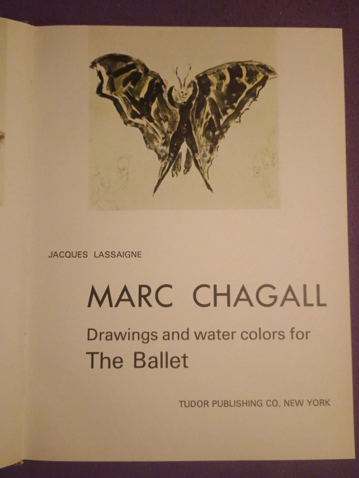 Marc Chagall The Ballet Book 1969 Original Color Lithograph Hardcover Tudor