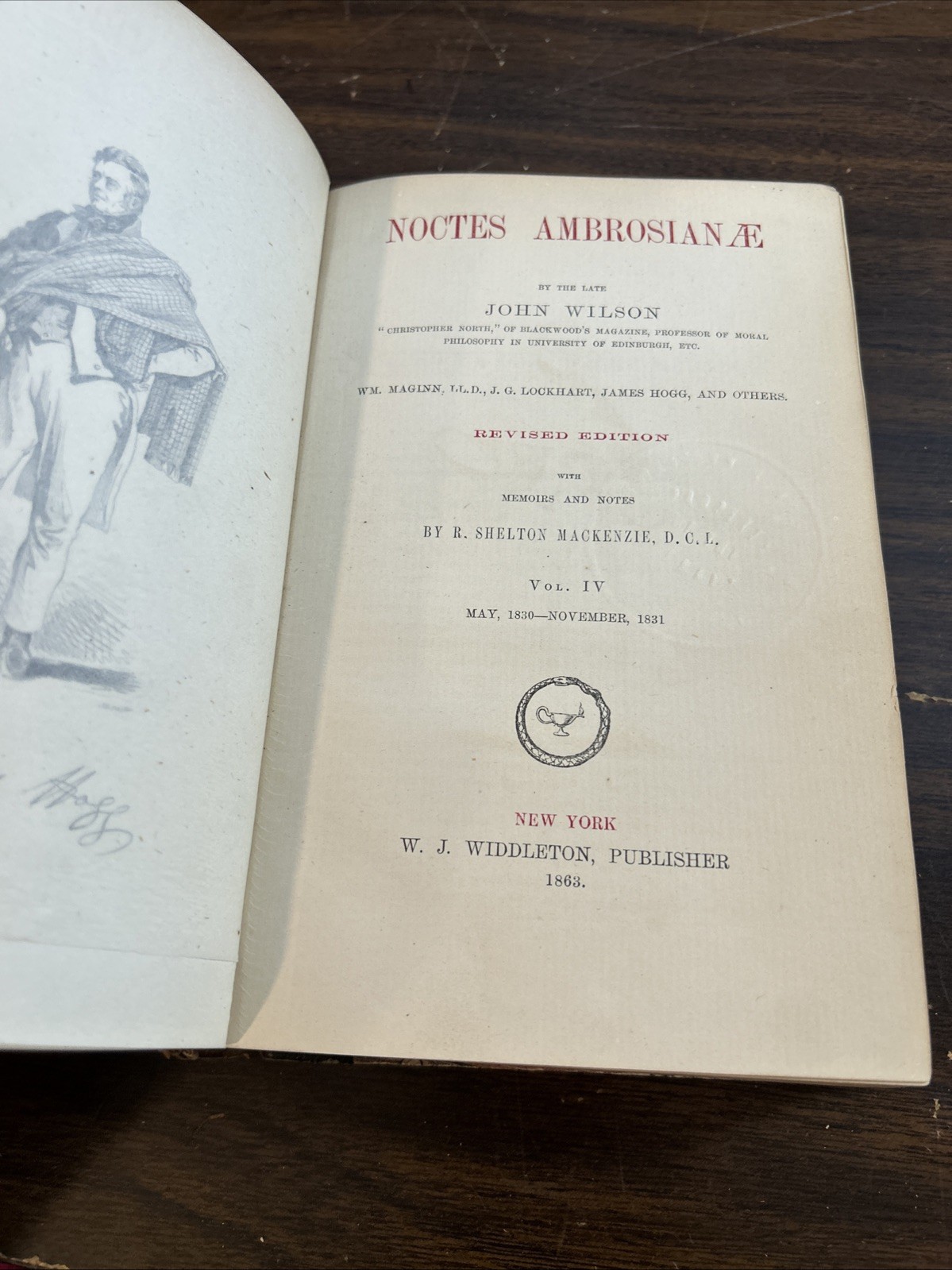 John Wilson / NOCTES AMBROSIANÆ w/ Memoirs and Notes by R. Shelton Mackenzie