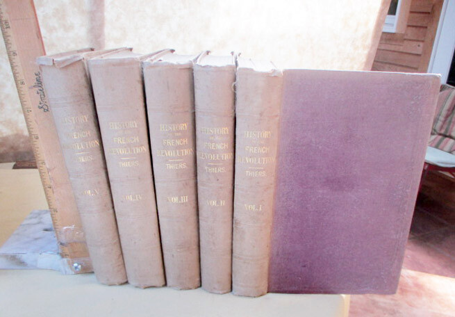 5Vols,HISTORY Of The FRENCH REVOLUTION,1838,M.A.Thiers,1st English Ed,Illust