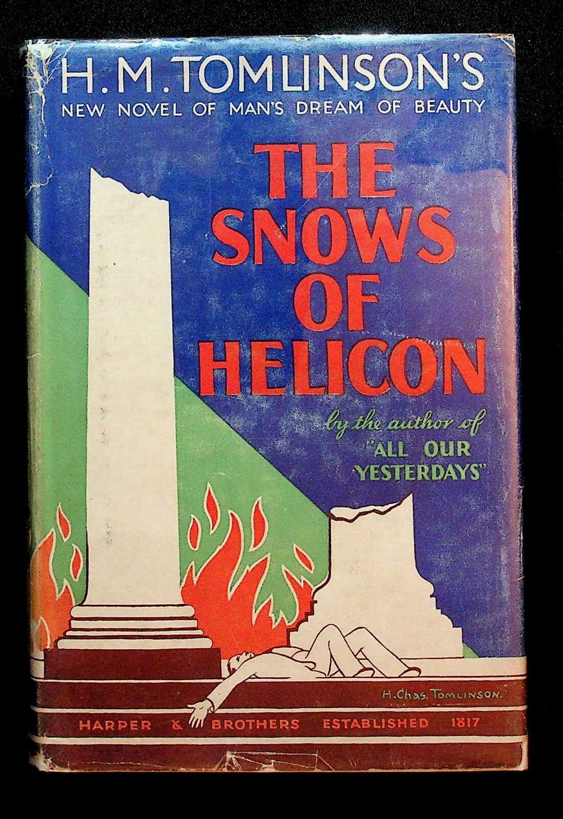 H M TOMLINSON / The Snows of Helicon 1st Edition 1933 Rare
