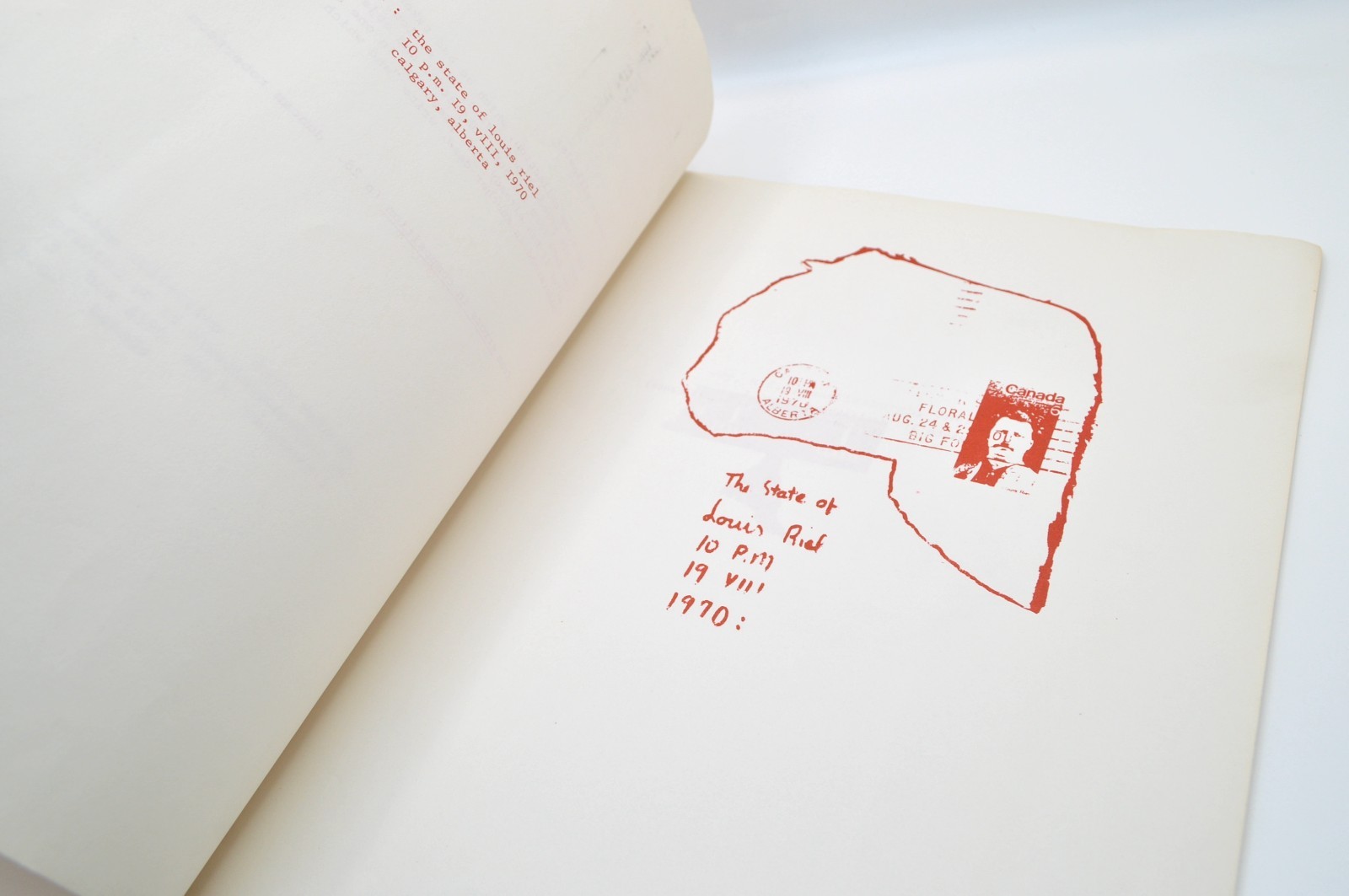 Barry Benjamin McKinnon, Stamp Collection, blewointment, 1973, Concrete Poetry