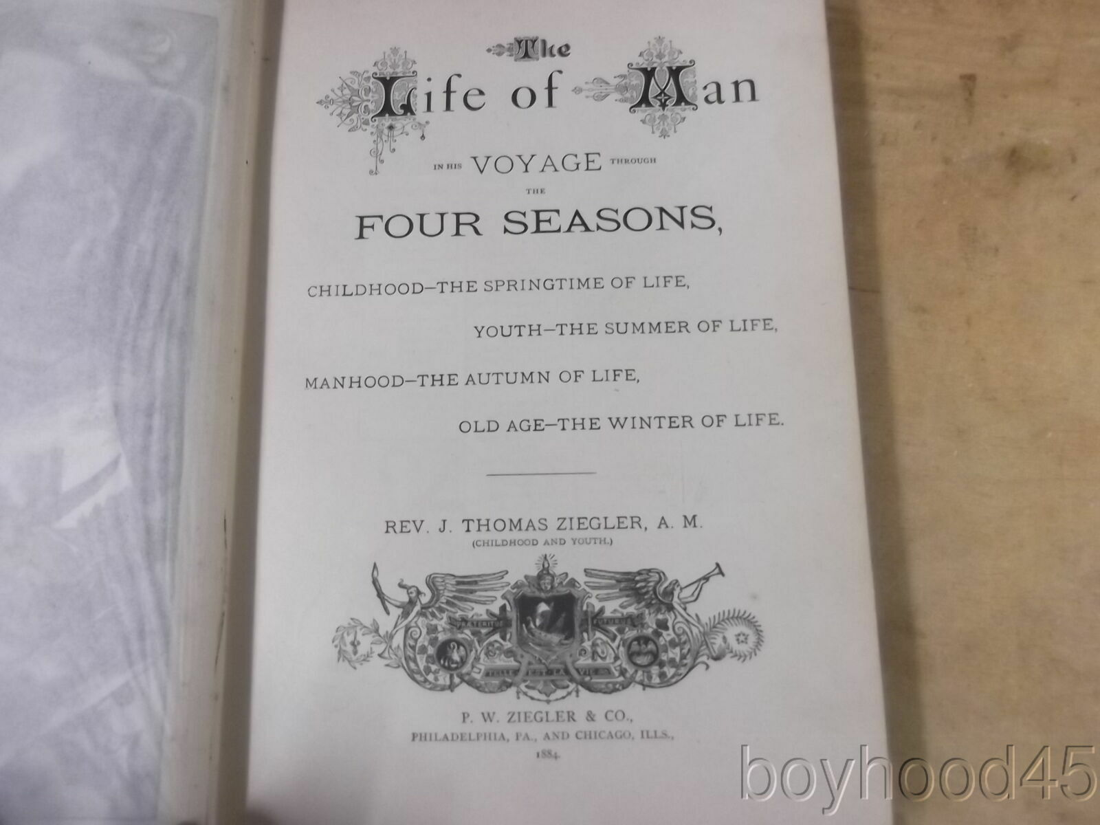 The Four Seasons of Life-SALESMAN’S SAMPLE-SPECTACULAR–1884