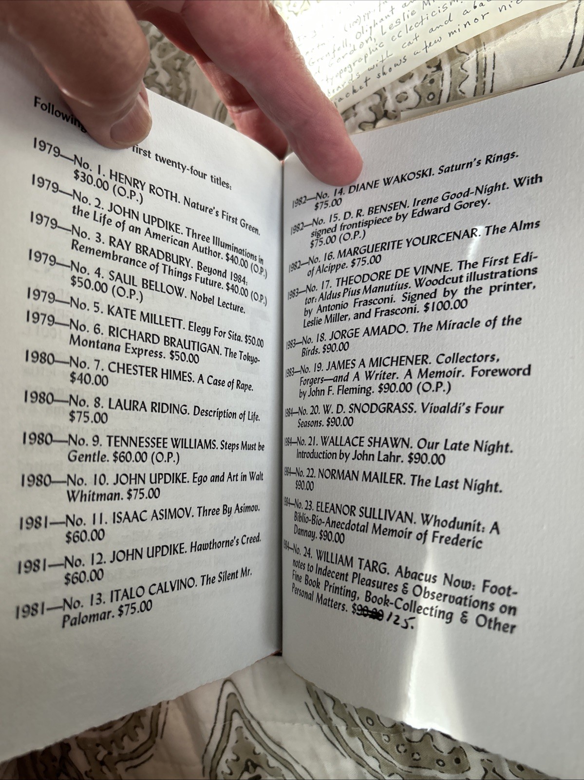 Targ, William. Abacus Now: Footnotes to Indecent Pleasures. Signed, Limited Ed