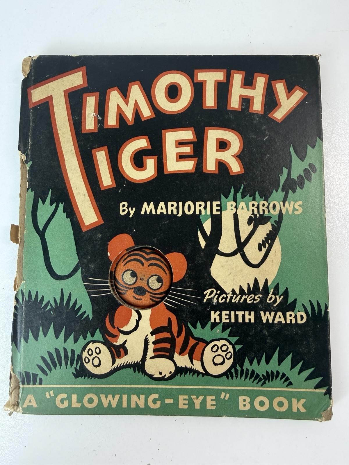 Vtg Timothy Tiger by Marjorie Barrows Hardcover Glowing Eye Book 1946