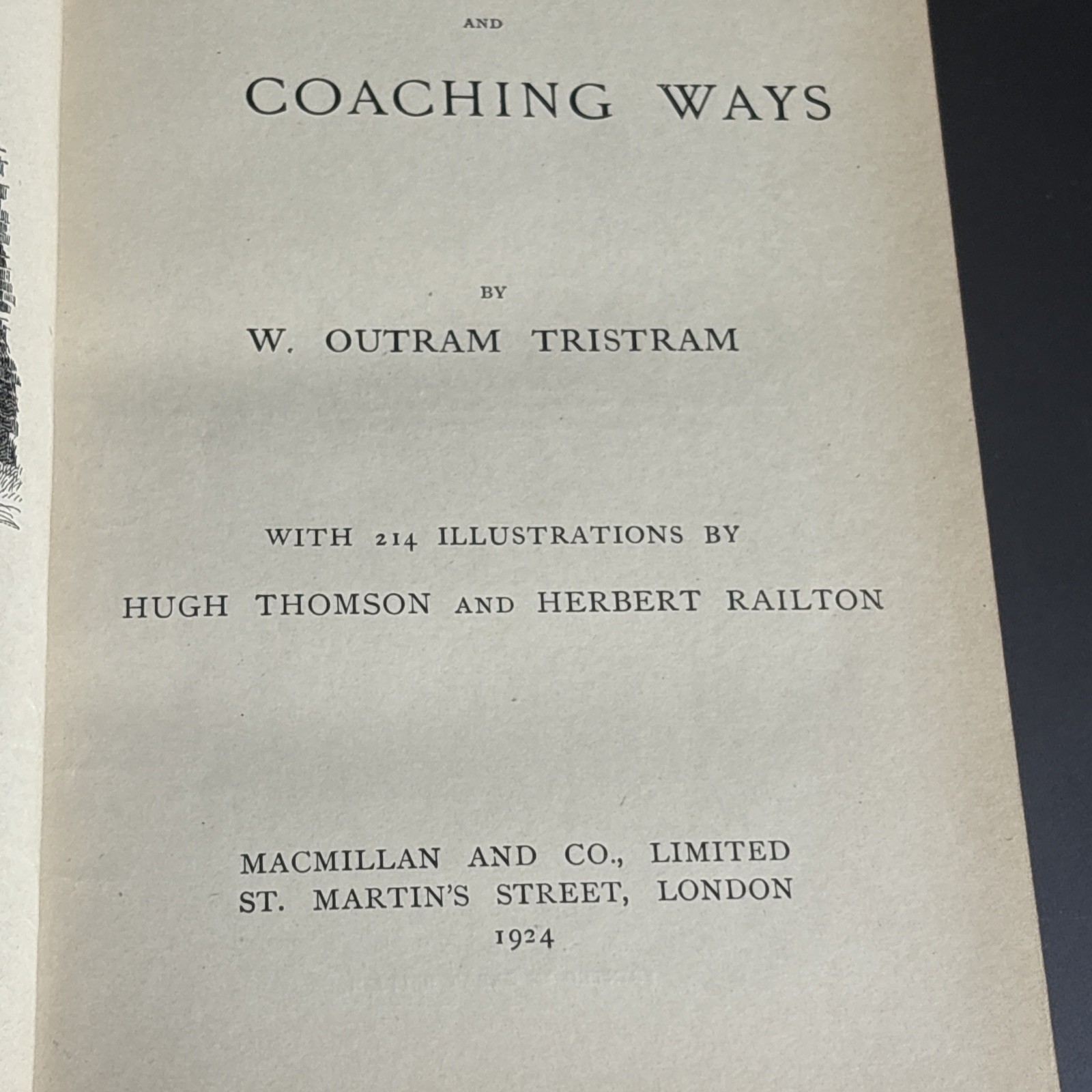1924 Coaching Days and Coaching Ways Tristram Beautiful Leather Bound