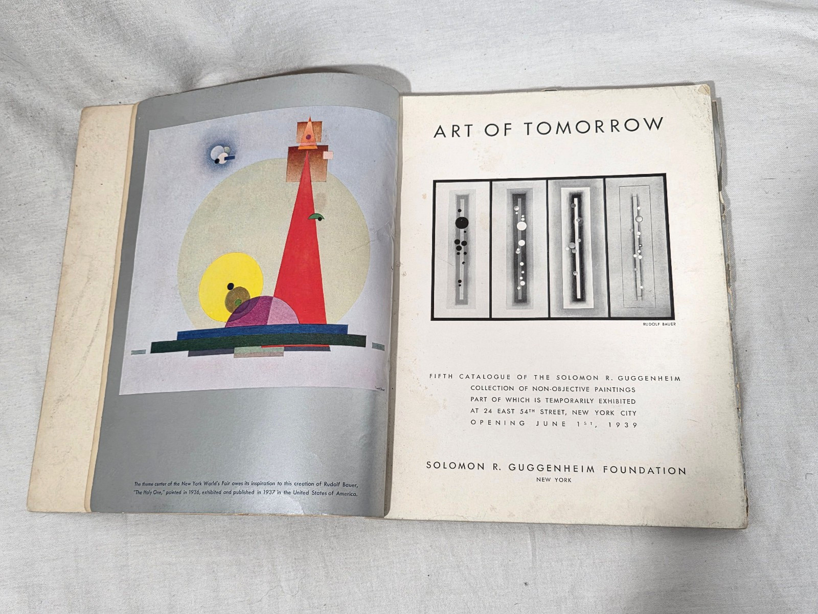 Vintage Solomon Guggenheim Collection Rudolf Bauer Art Of Tomorrow 1939 NYC VGC