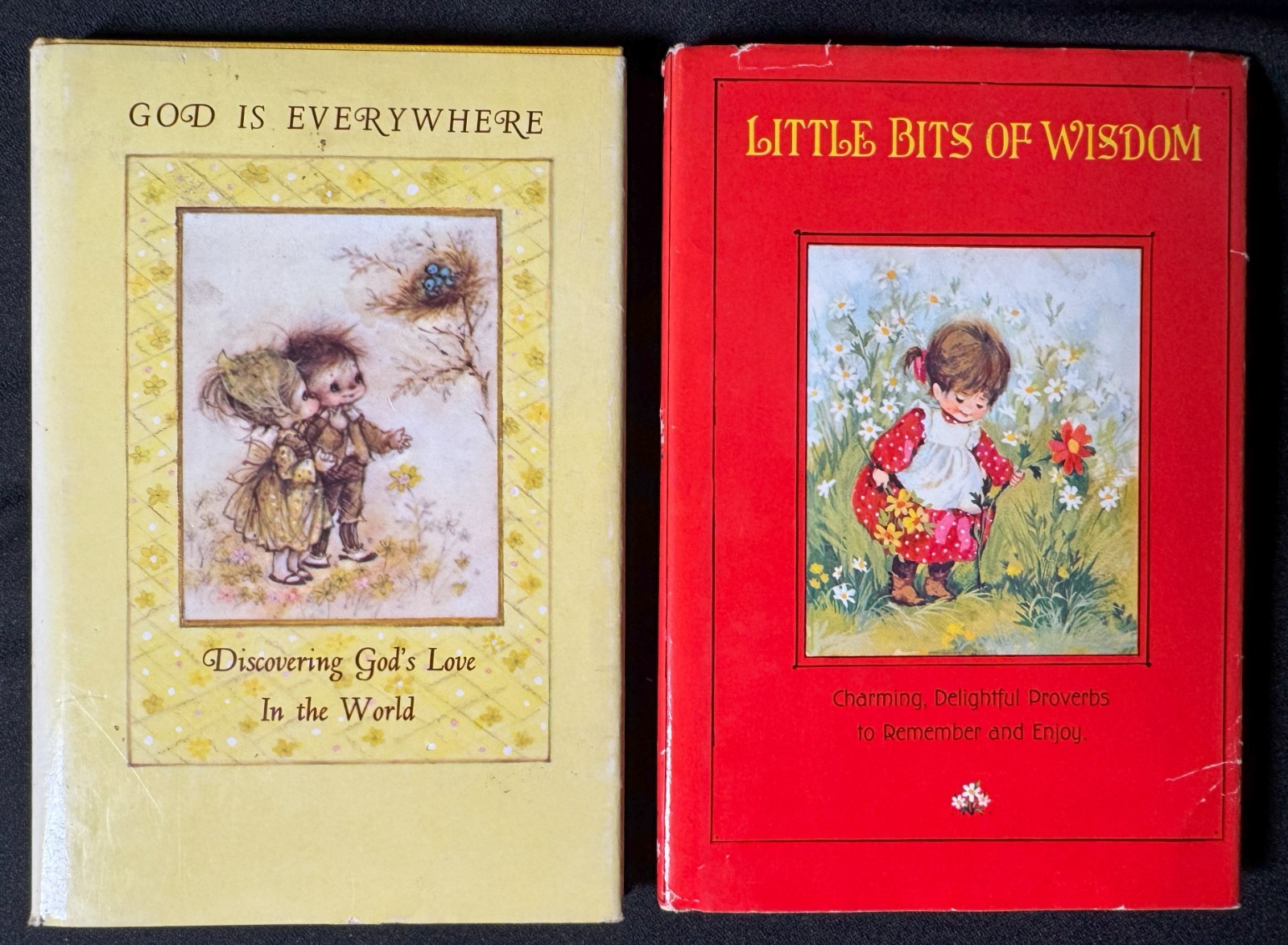 Hallmark Lot of 2: Little Bits of Wisdom 1967 & God is Everywhere 1968 – HC/DJ