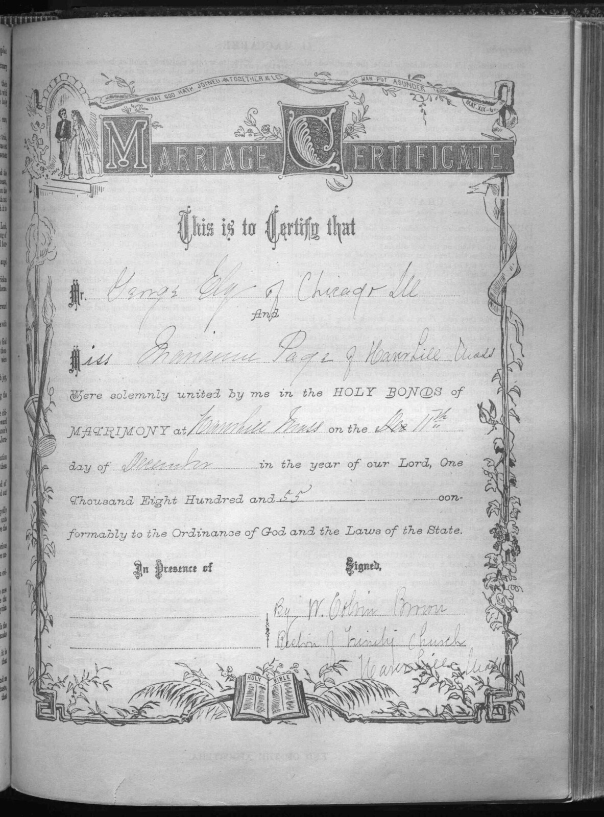 Family Bible for Ely family (Bible Rescue #043)