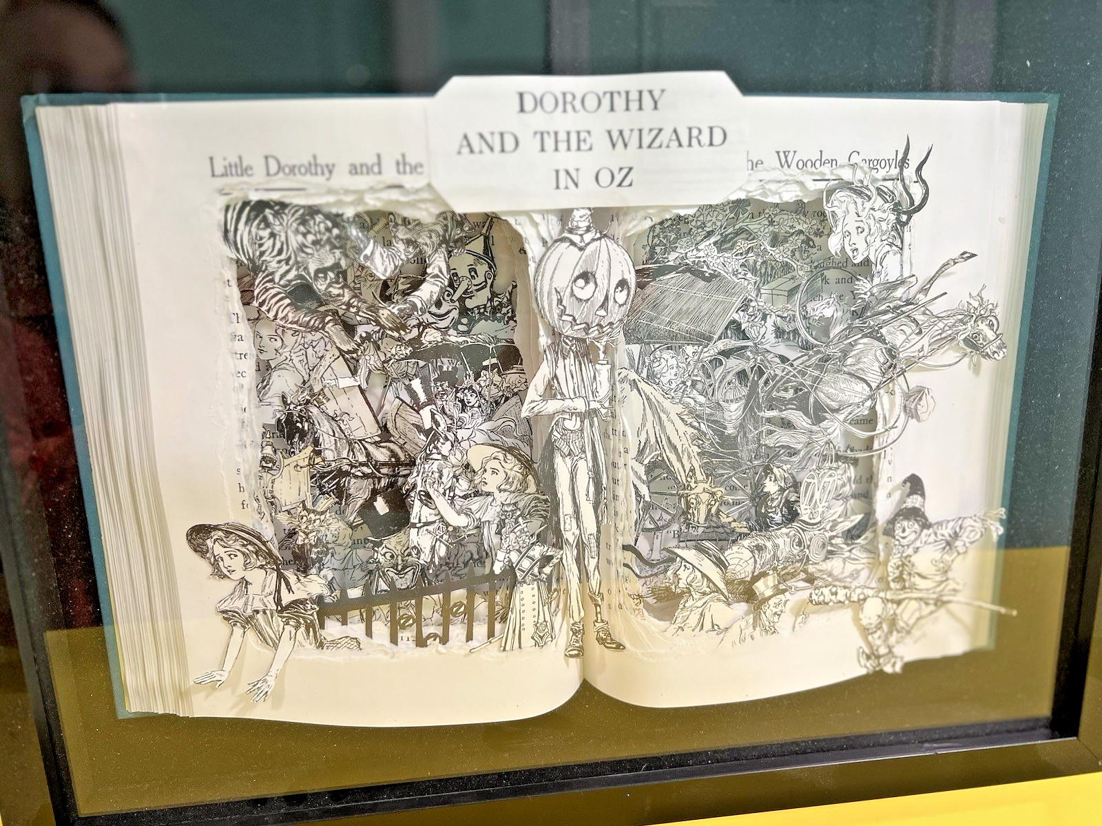 Dorothy & Wizard in Oz Unique CutOut Hand Crafted Art: L. Frank Baum Only One!
