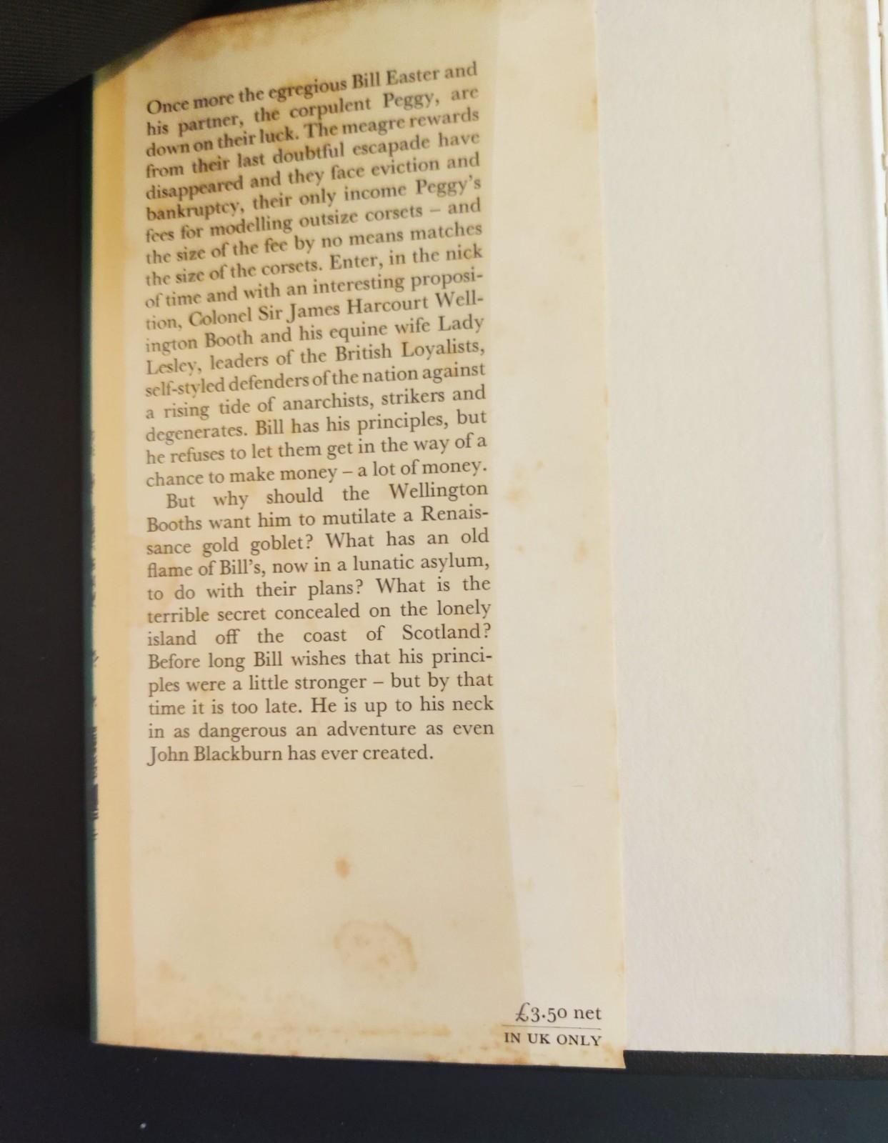 First Edition The Cyclops Goblet by Jack Blackburn’s 1977 Thriller NM