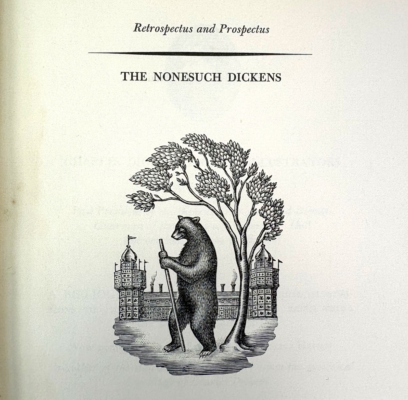 Nonesuch Press; Retrospectus and Prospectus; The Nonesuch Dickens, 1937, 1st ed