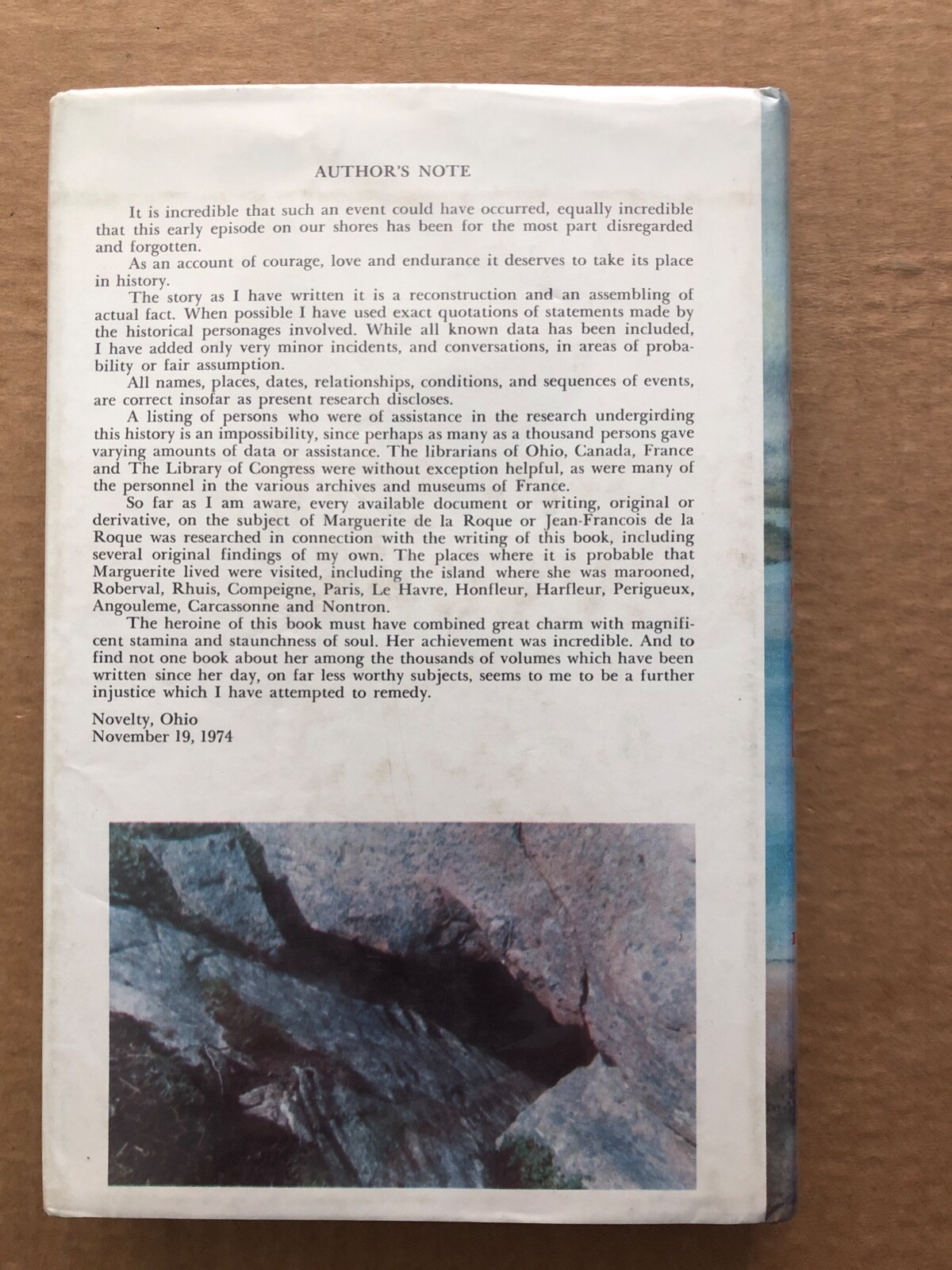 Vintage 1975 MARGUERITE de la ROQUE Story of Survival Book Elizabeth Boyer