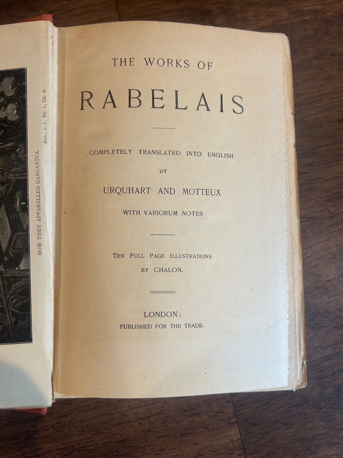 Works of Rabelais Urquhart Motteux Chalon Illustrations Vintage Edition