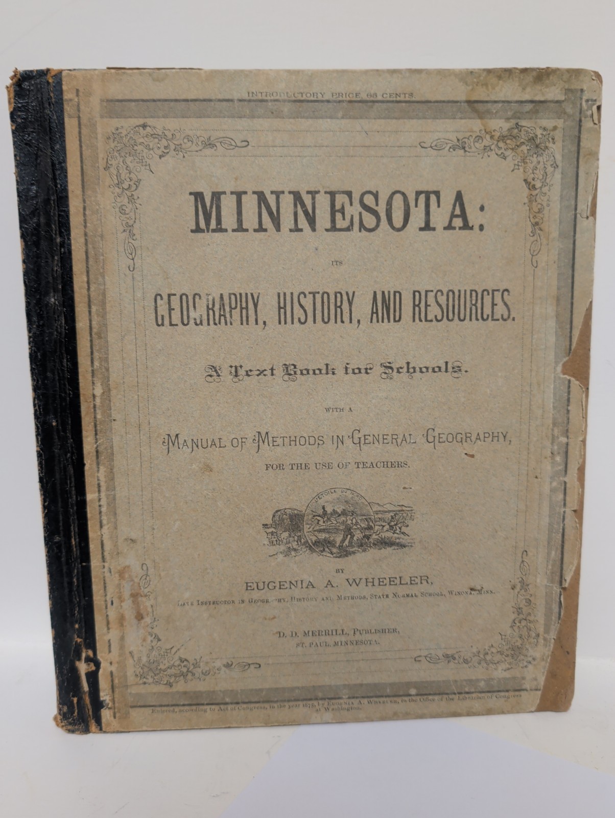1875 Antique MINNESOTA it’s Geography, History, and Resources 1st Edition Book