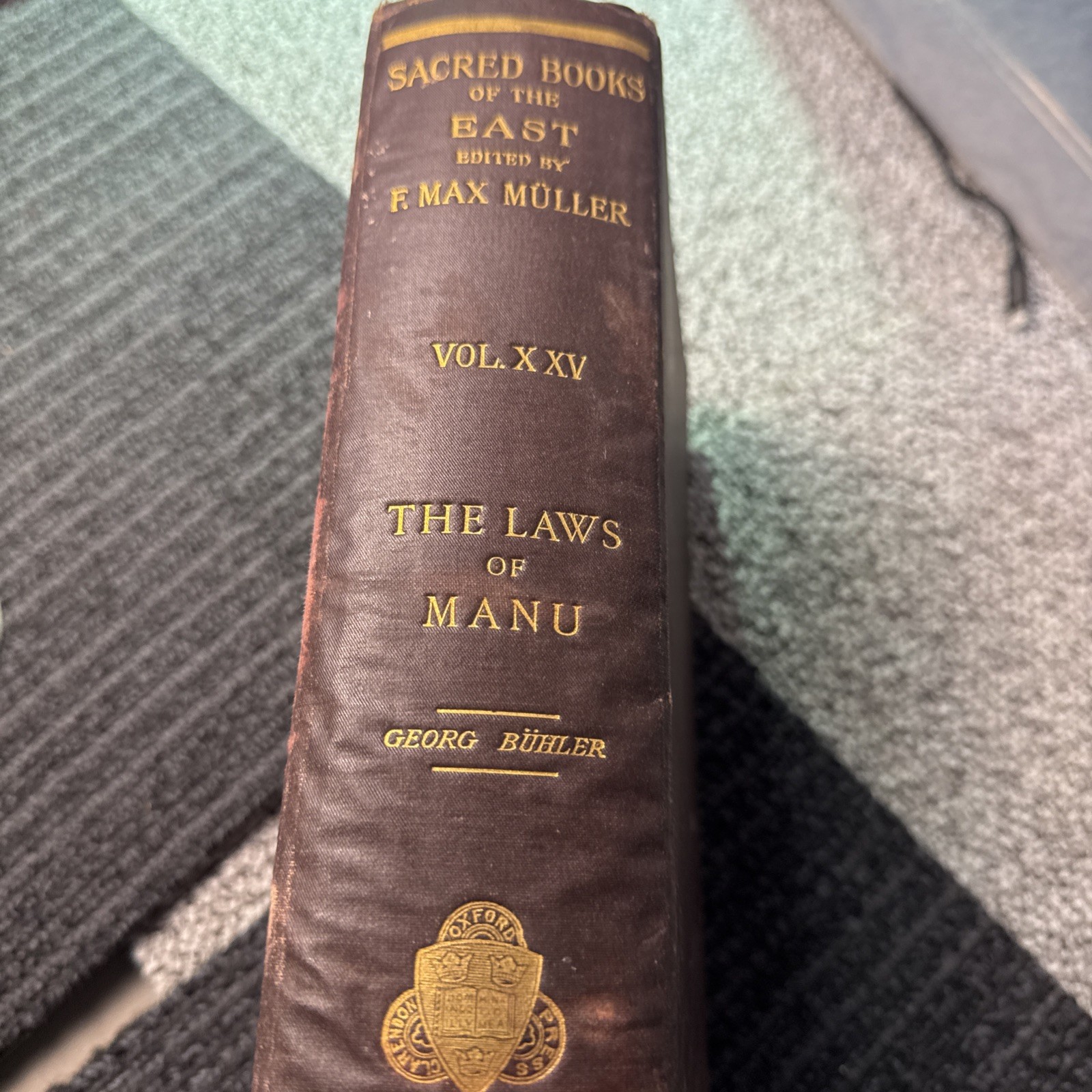 1886 Sacred Books Of The East Max Muller The Laws Of Manu Vol. XXV