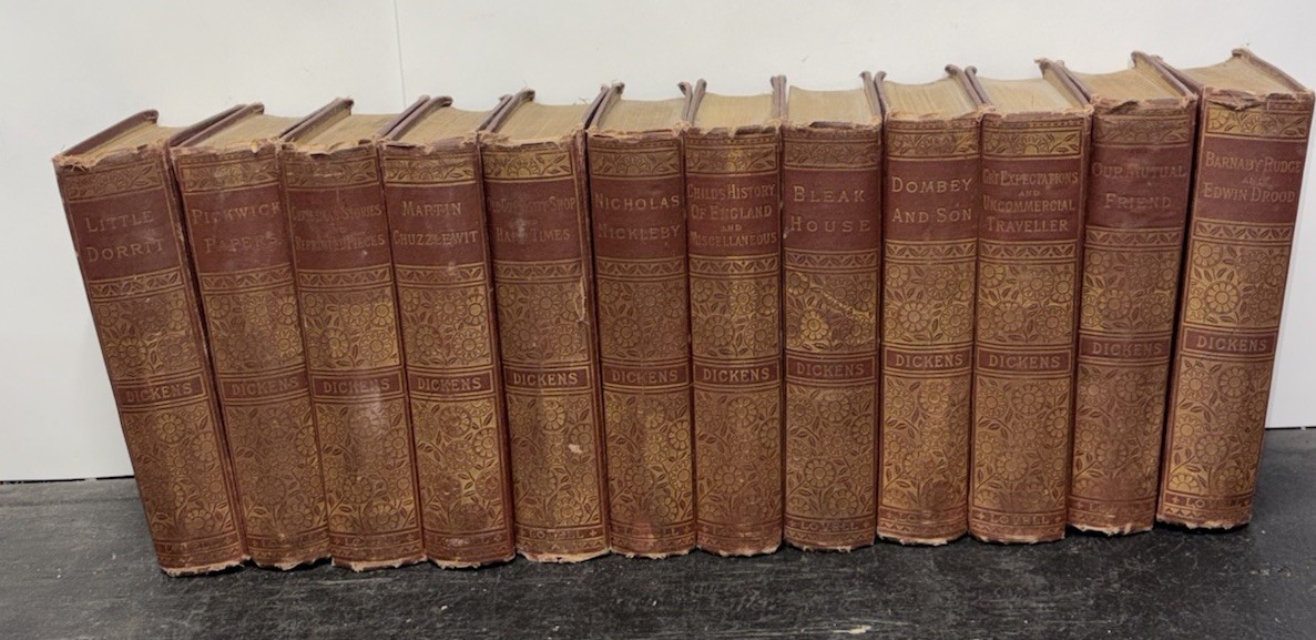 Charles Dickens Works 12 Volume Set John Lovell Co Publishers late 1800s Stories