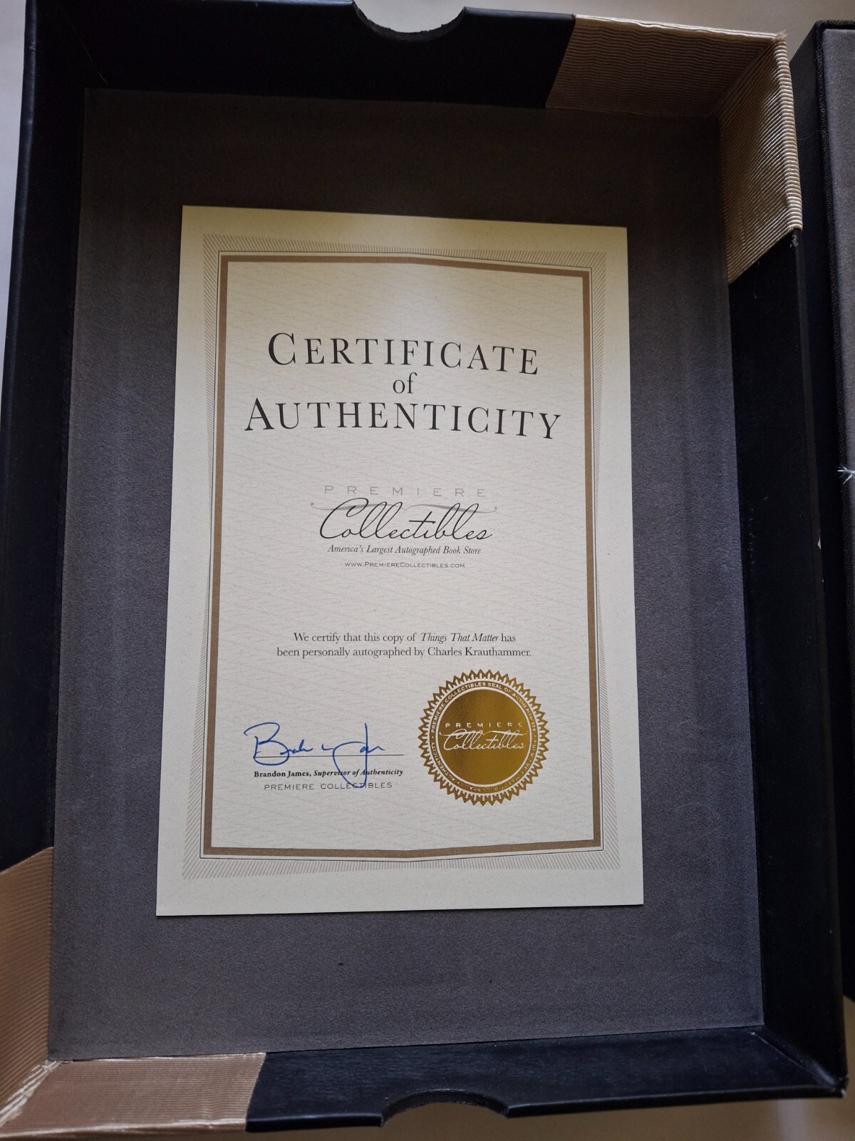 Signed limited first edition compiled essays of Charles Krauthammer