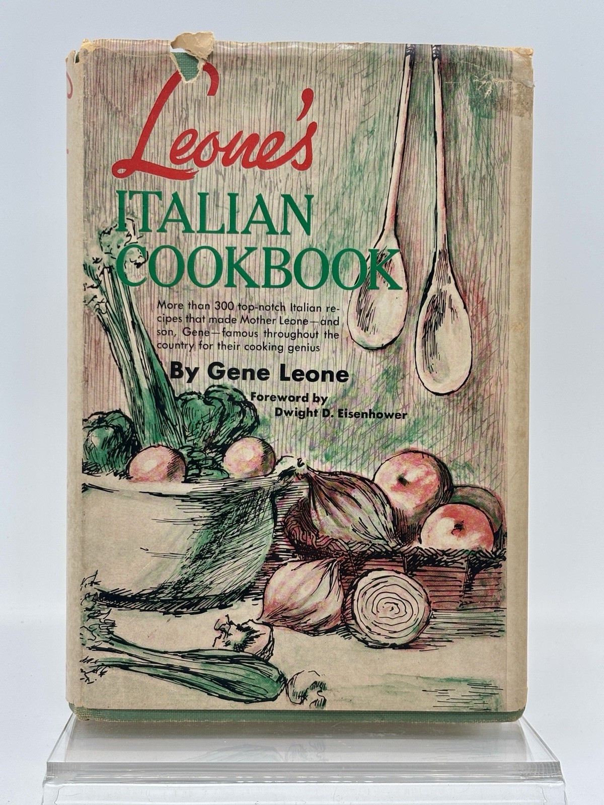 Vintage Leone’s Italian Recipe Cookbook Gene Leone Hardcover Book Club Edition