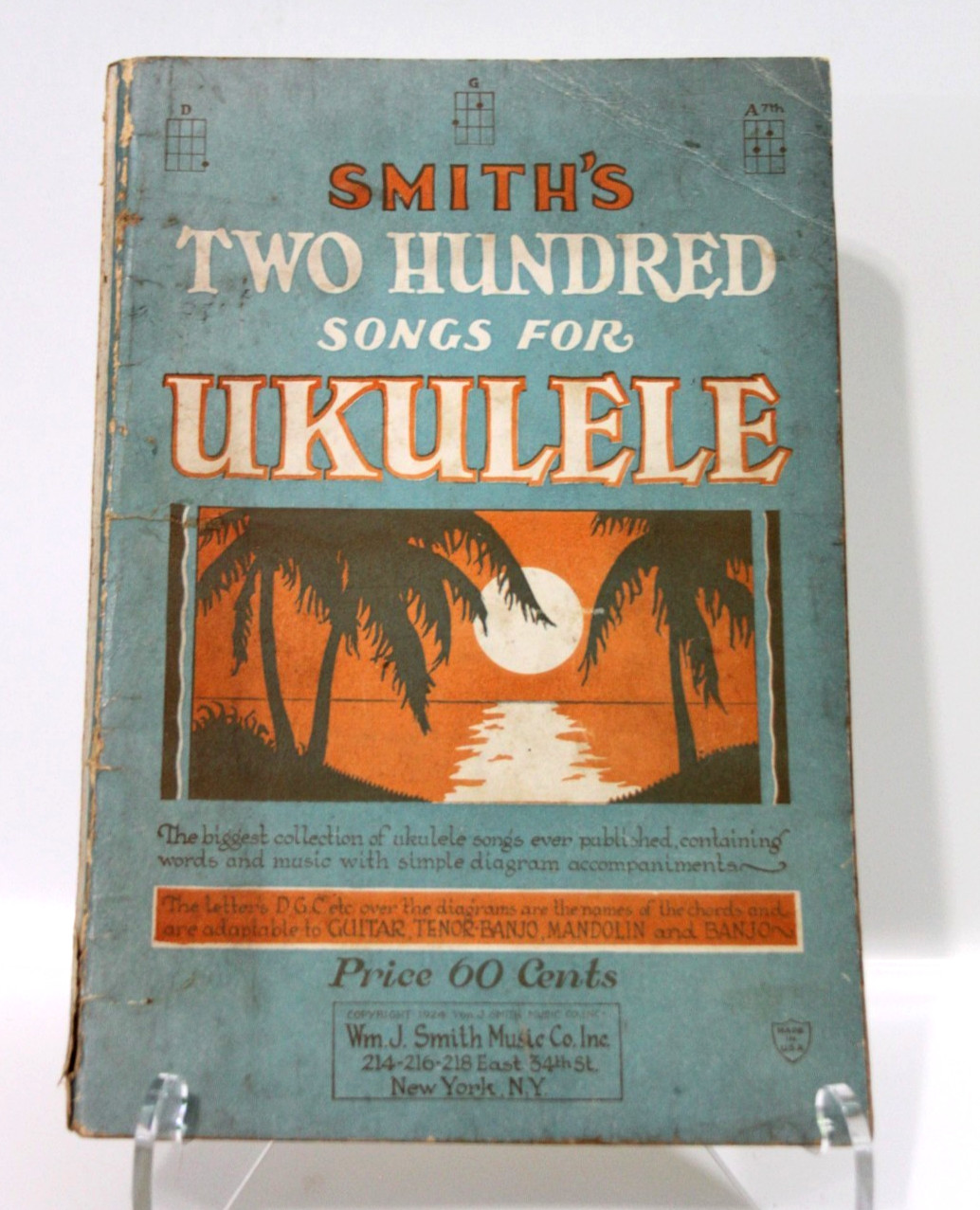 Smith’s Two Hundred Songs for Ukulele 1924 Vintage Songbook Wm J Smith PB Music