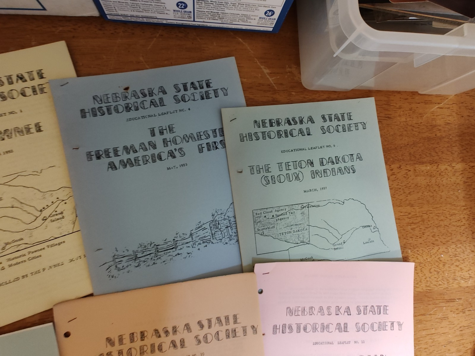 LOT OF 7 NEBRASKA STATE HISTORICAL SOCIETY INDIANS PIONEER TRAILS