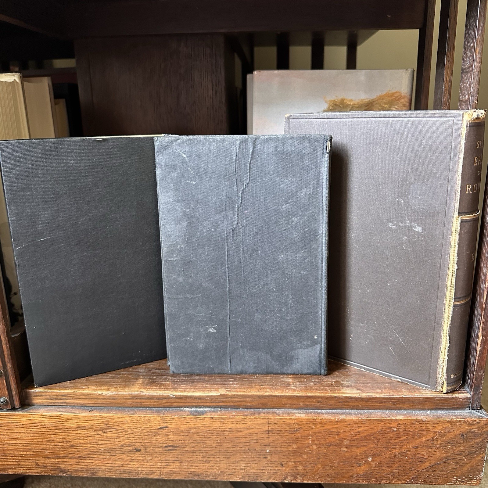 Vintage Black Brown Hardback Book Bundle Job Lot 10 x Decoration Display Props