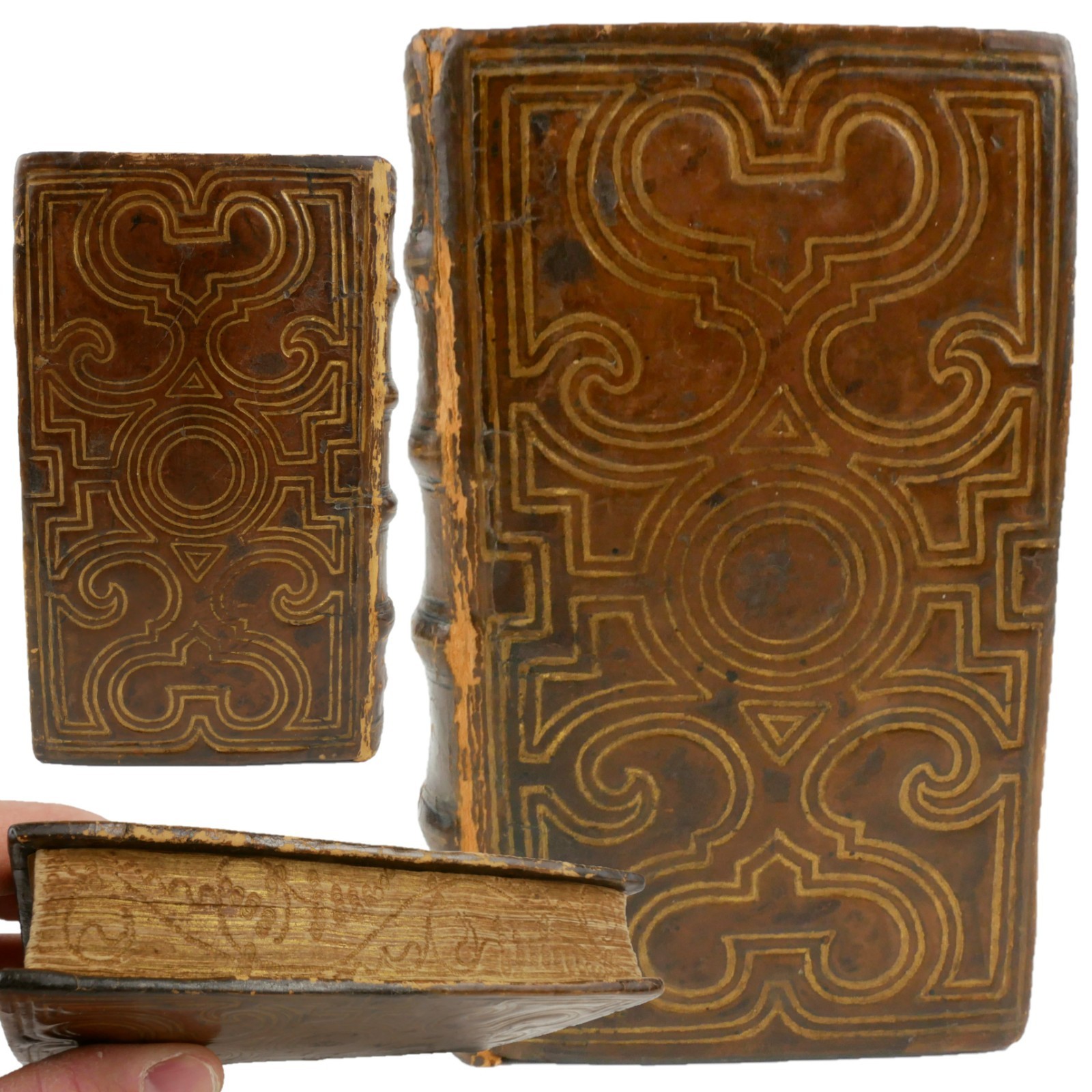 Fine binding. 2 works in 1, 1547 Du Corroy, and Carthusianus. Provenance, ruled
