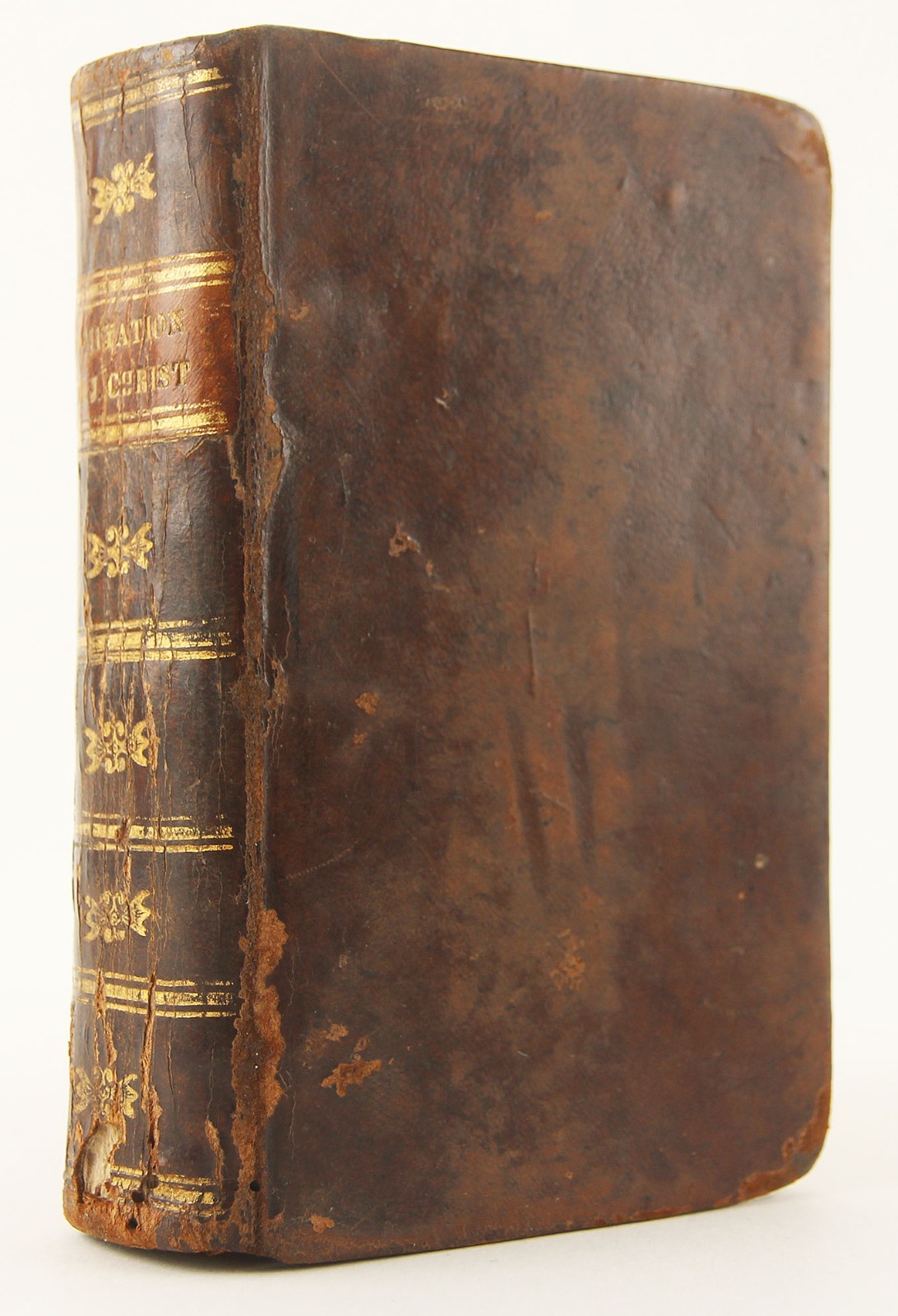 1752 R.P. Gonnelieu French Imitation of Christ Thomas a Kempis Leather Rare