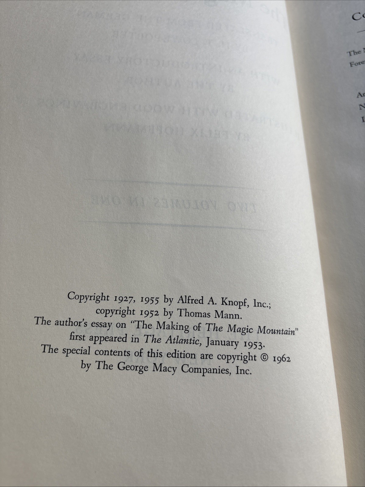The Magic Mountain by Thomas Mann – VTG 1962 Heritage Press Slip Case HC