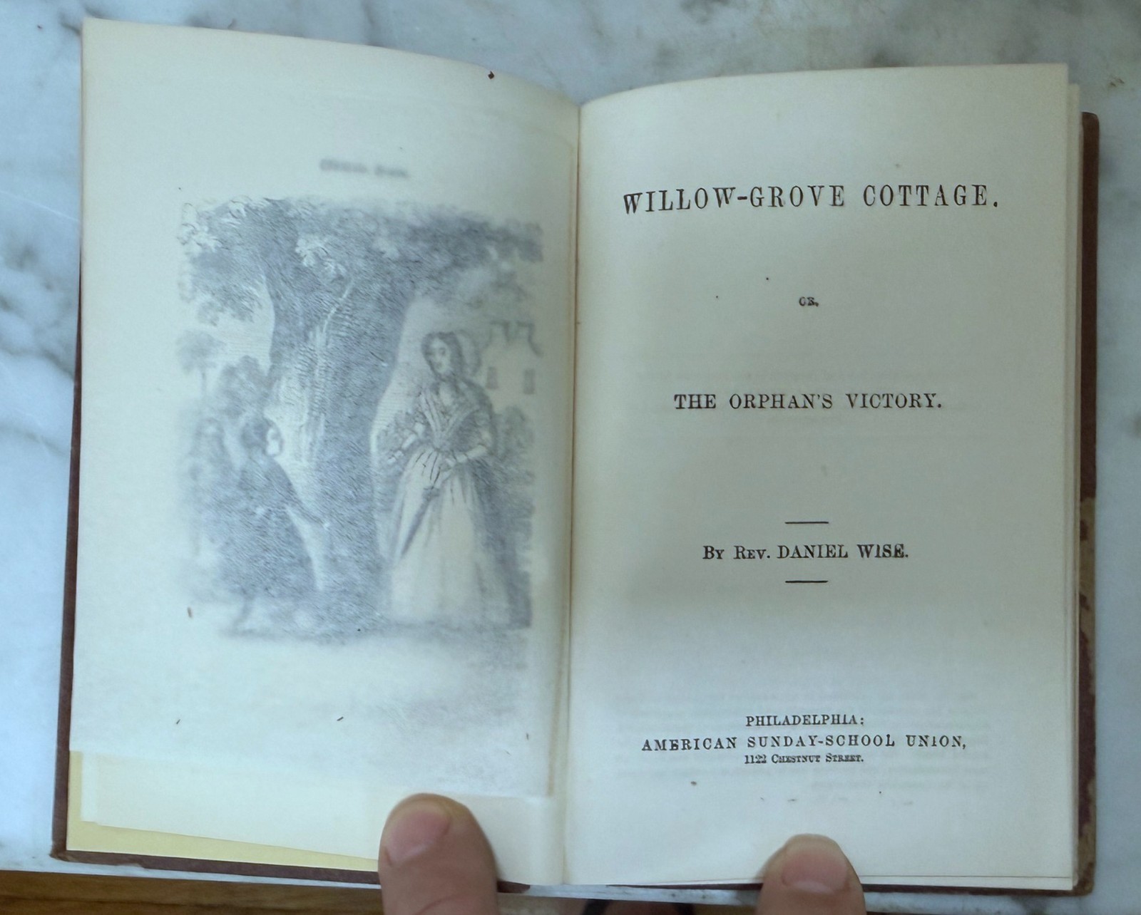 1849 – WILLOW-GROVE OR THE ORPHAN VICTORY – BY AMERICAN SUNDAY SCHOOL UNION – HC