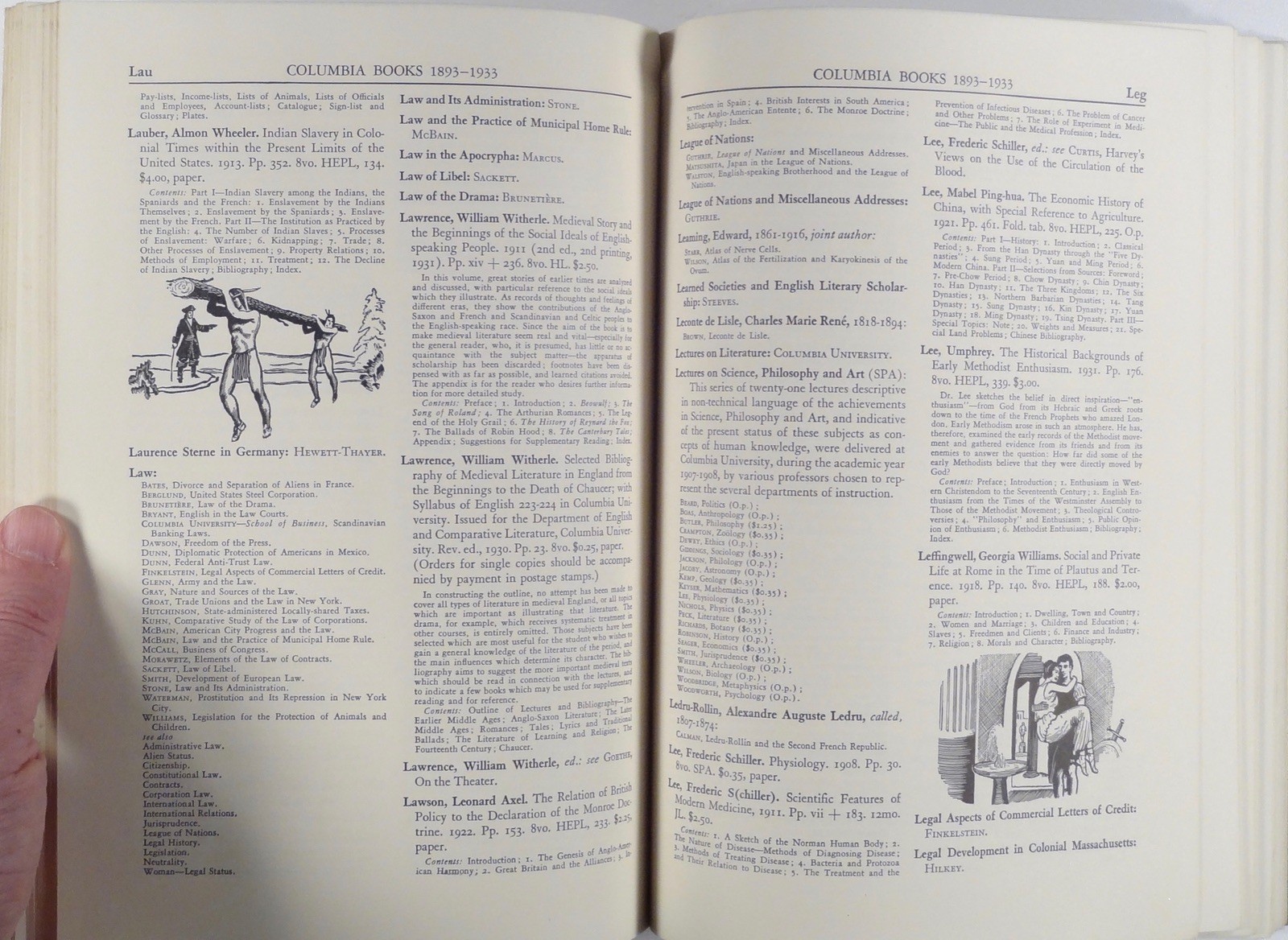 1933 COLUMBIA UNIVERSITY PRESS reference book catalog ILLUSTRATED 1893–1933